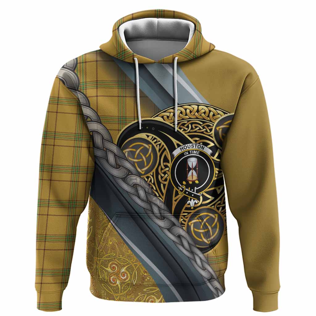 Houston Tartan Crest Hoodie Scottish Triskele Celtic