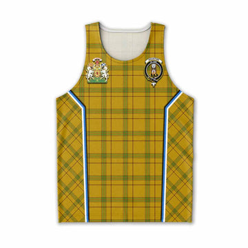 Houston Tartan Crest Men Tank Top Scotland Coat of Arm Flag Style - Tartan Vibes Clothing
