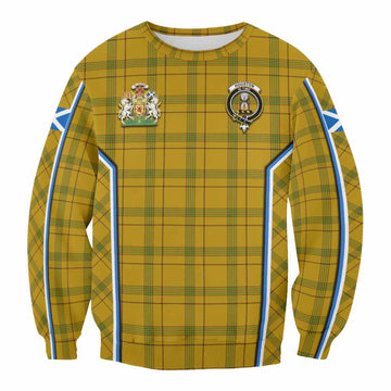 Houston Tartan Crest Sweatshirt Scotland Coat of Arm Flag Style - Tartan Vibes Clothing