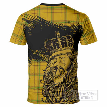 Houston Tartan Crest T-Shirt Crowned Lion Heritage Style