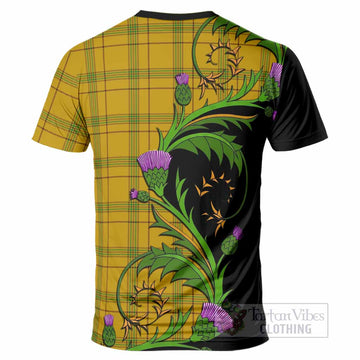 Houston Tartan Crest T-Shirt Scottish Thistle Pride Heritage Art