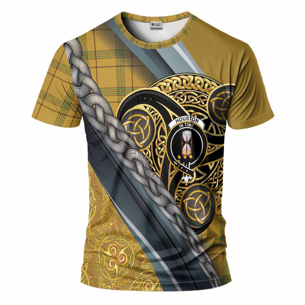 Houston Tartan Crest T-Shirt Scottish Triskele Celtic