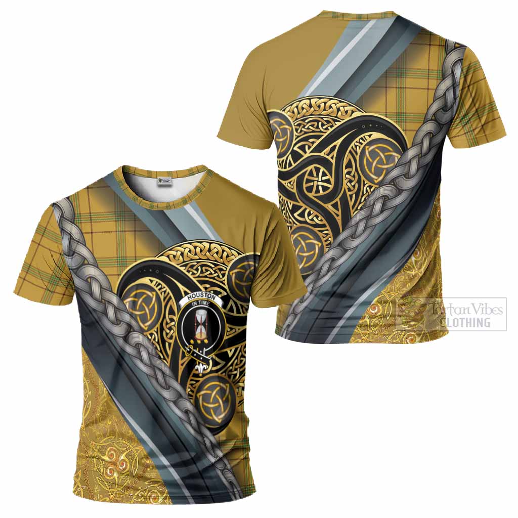 Houston Tartan Crest T-Shirt Scottish Triskele Celtic