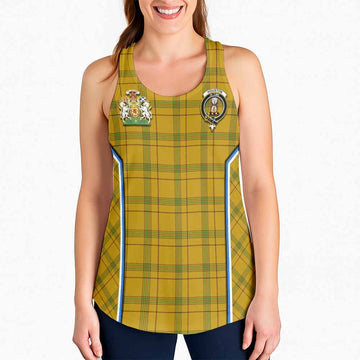 Houston Tartan Crest Women Racerback Tanks Scotland Coat of Arm Flag Style - Tartan Vibes Clothing