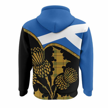 Houston Tartan Family Crest Hoodie Scotland Thistle Floral Flag Style