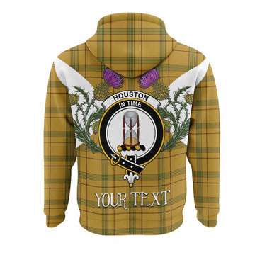 Houston Tartan Family Crest Hoodie Scottish Burns Night Thistle Floral