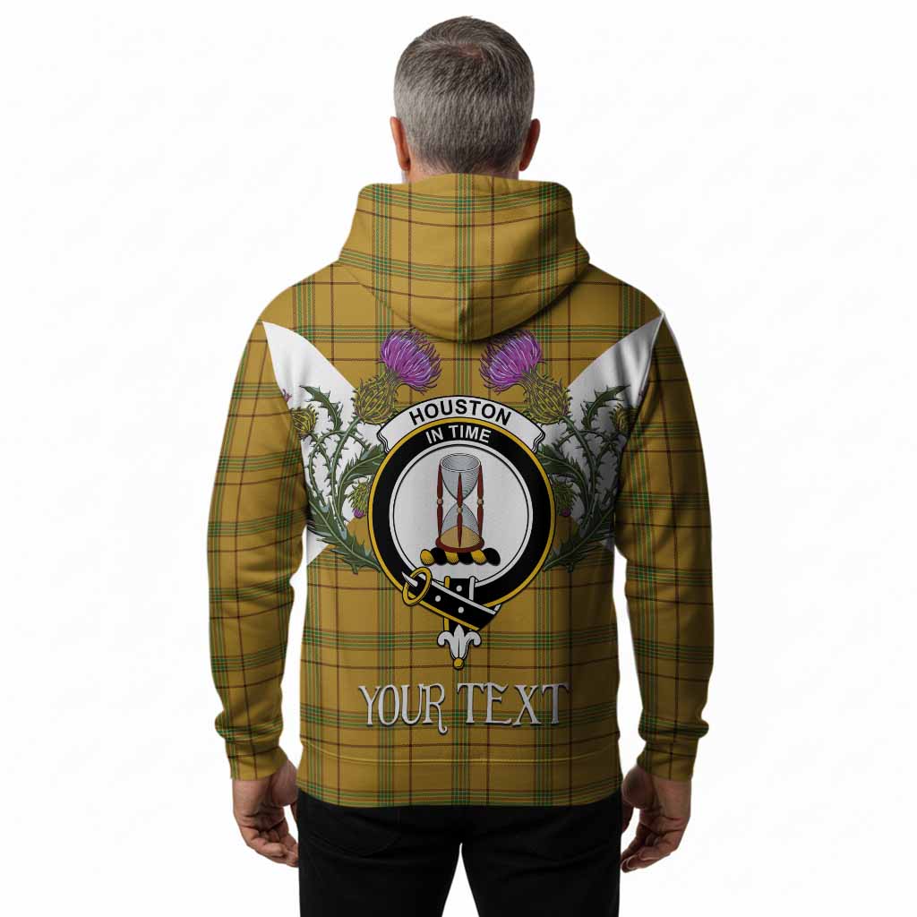 Houston Tartan Family Crest Hoodie Scottish Burns Night Thistle Floral