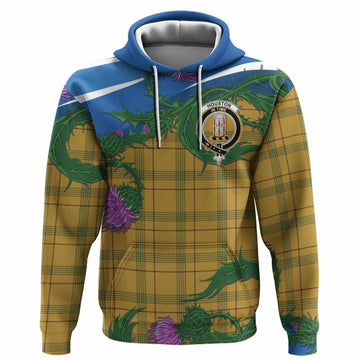 Houston Tartan Family Crest Hoodie Thistle in Minimalism