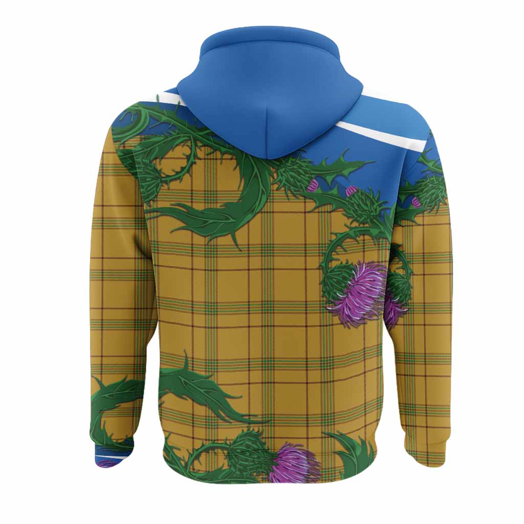 Houston Tartan Family Crest Hoodie Thistle in Minimalism