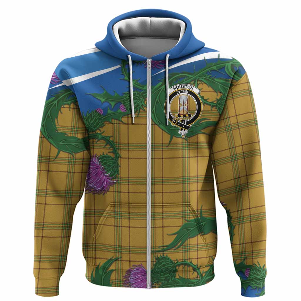 Houston Tartan Family Crest Hoodie Thistle in Minimalism