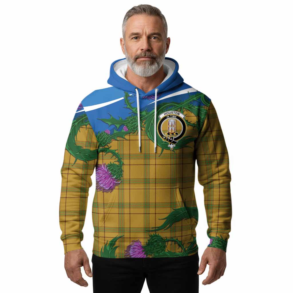 Houston Tartan Family Crest Hoodie Thistle in Minimalism