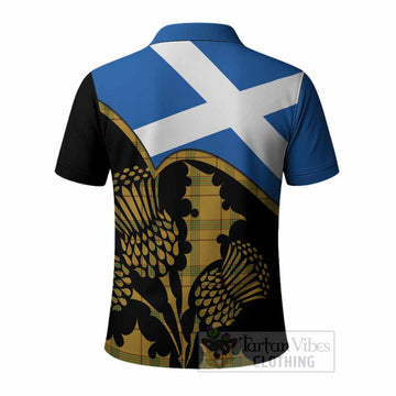 Houston Tartan Family Crest Polo Shirt Scotland Thistle Floral Flag Style