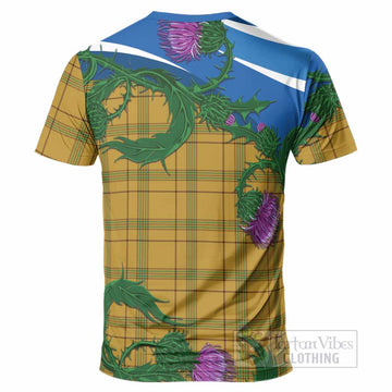 Houston Tartan Family Crest T-Shirt Thistle in Minimalism