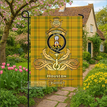 Houston Tartan Garden Flag with Highland Thistle Cherish Family Crest Style