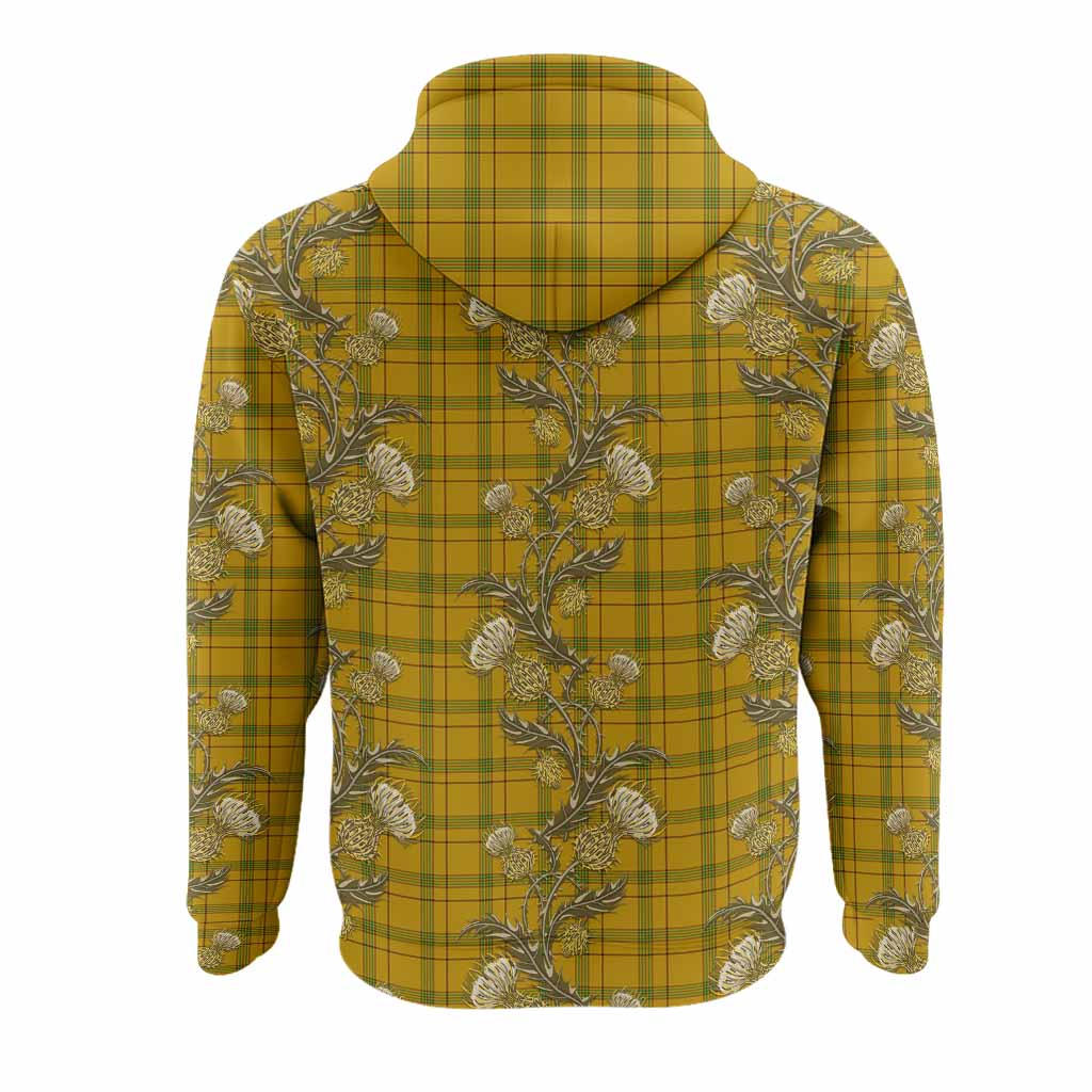 Houston Tartan Hoodie Seamless Scottish Thistle Flowers