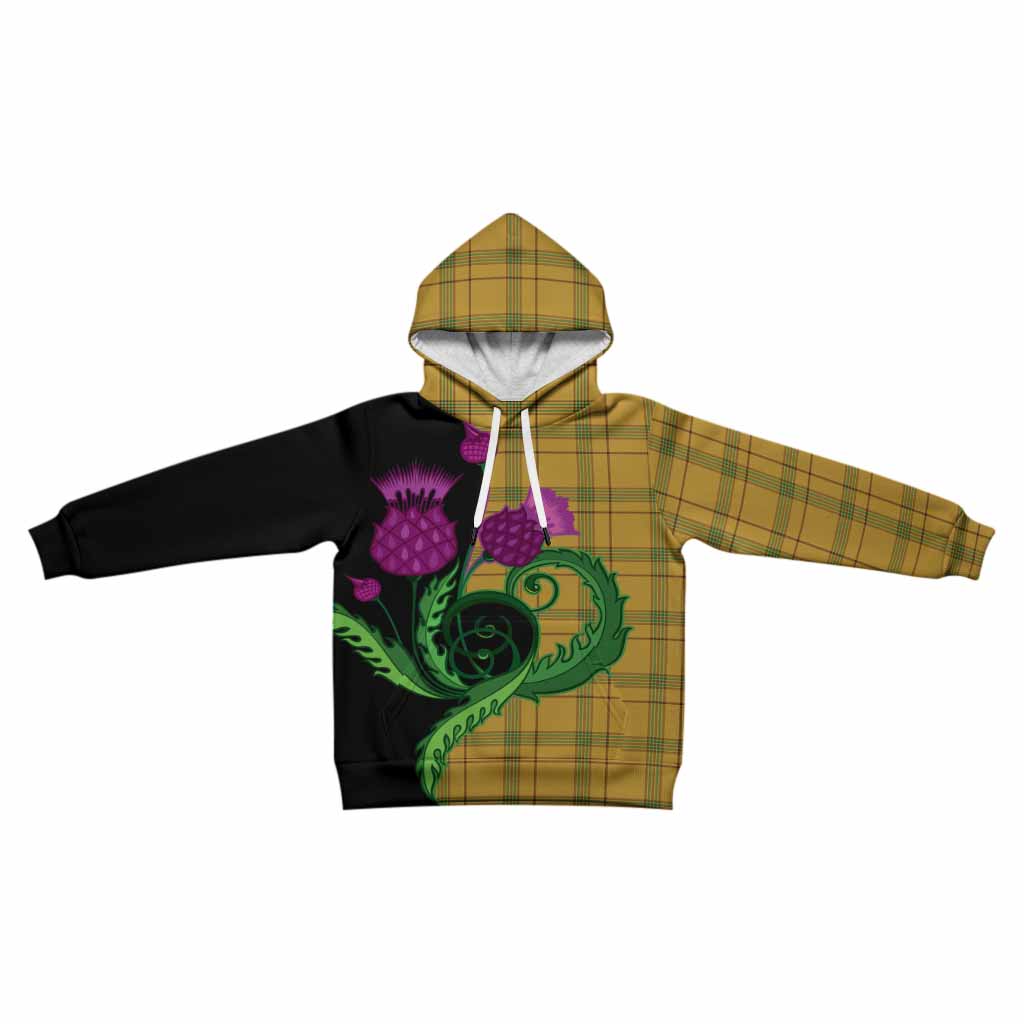 Houston Tartan Kid Hoodie Traditional Scottish Thistle