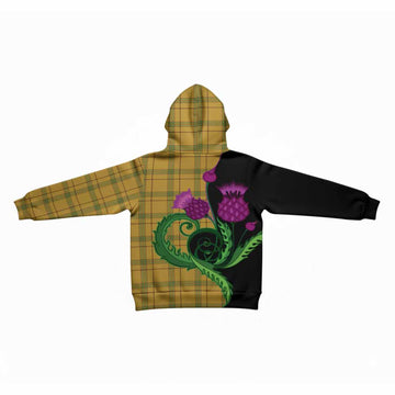 Houston Tartan Kid Hoodie Traditional Scottish Thistle