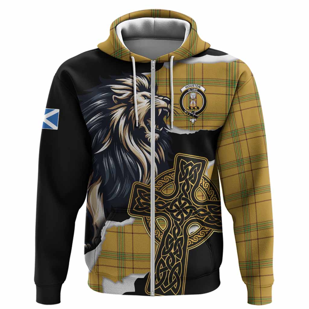 Houston Tartan Scottish Hoodie Lion Celtic Heritage