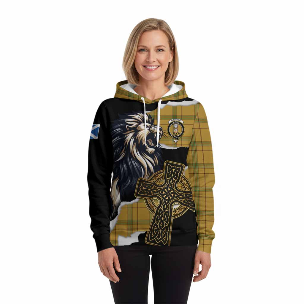 Houston Tartan Scottish Hoodie Lion Celtic Heritage