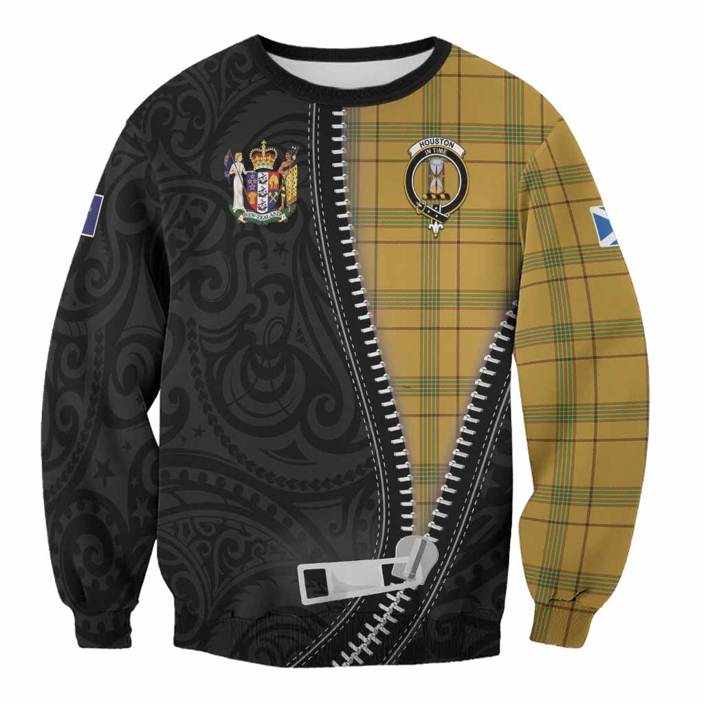 Houston Tartan Sweatshirt New Zealand Pattern Unique Zipper Stylized