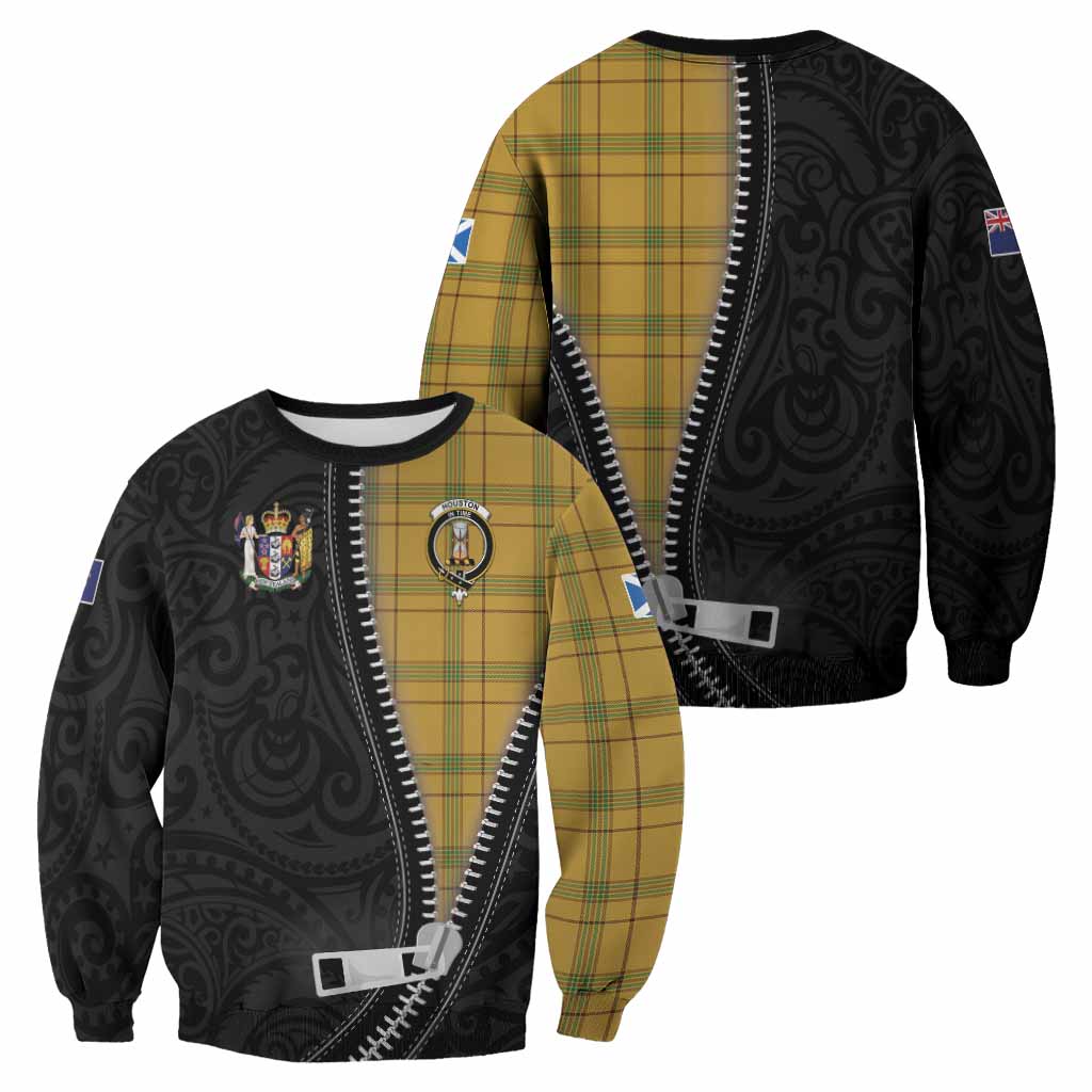 Houston Tartan Sweatshirt New Zealand Pattern Unique Zipper Stylized