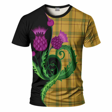 Houston Tartan T-Shirt Traditional Scottish Thistle
