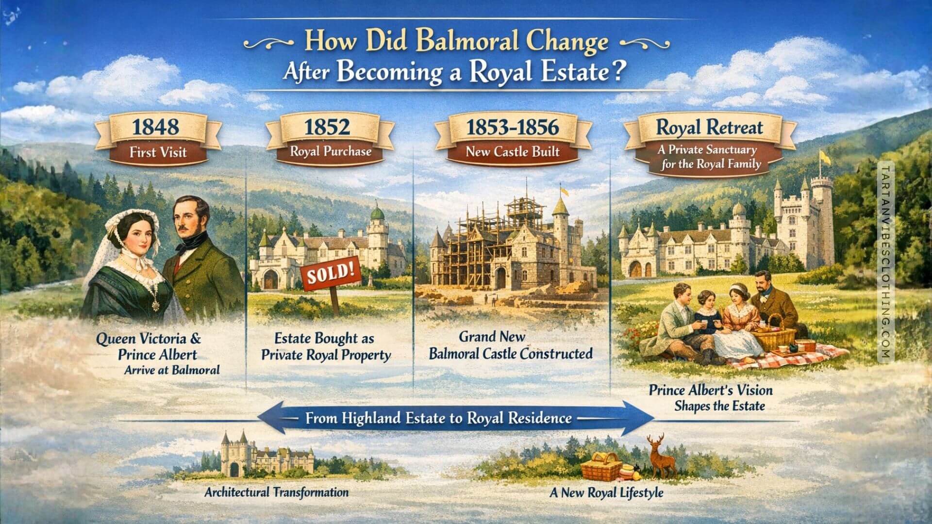 Balmoral Castle history royal estate Queen Victoria Prince Albert timeline