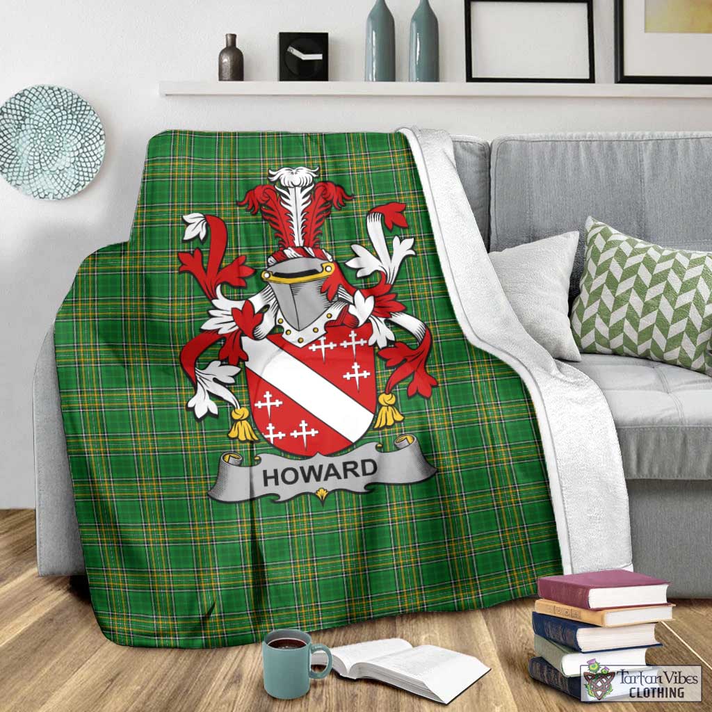 Howard Irish Clan Tartan Blanket with Coat of Arms - Tartan Vibes Clothing