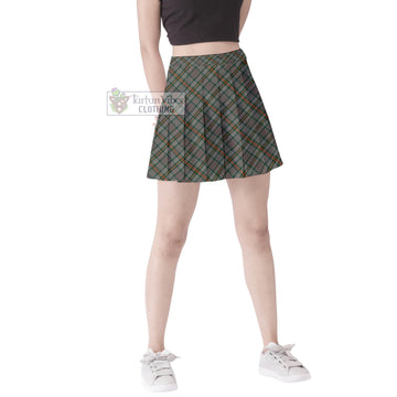Howell of Wales Tartan Women's Plated Mini Skirt Cross Style