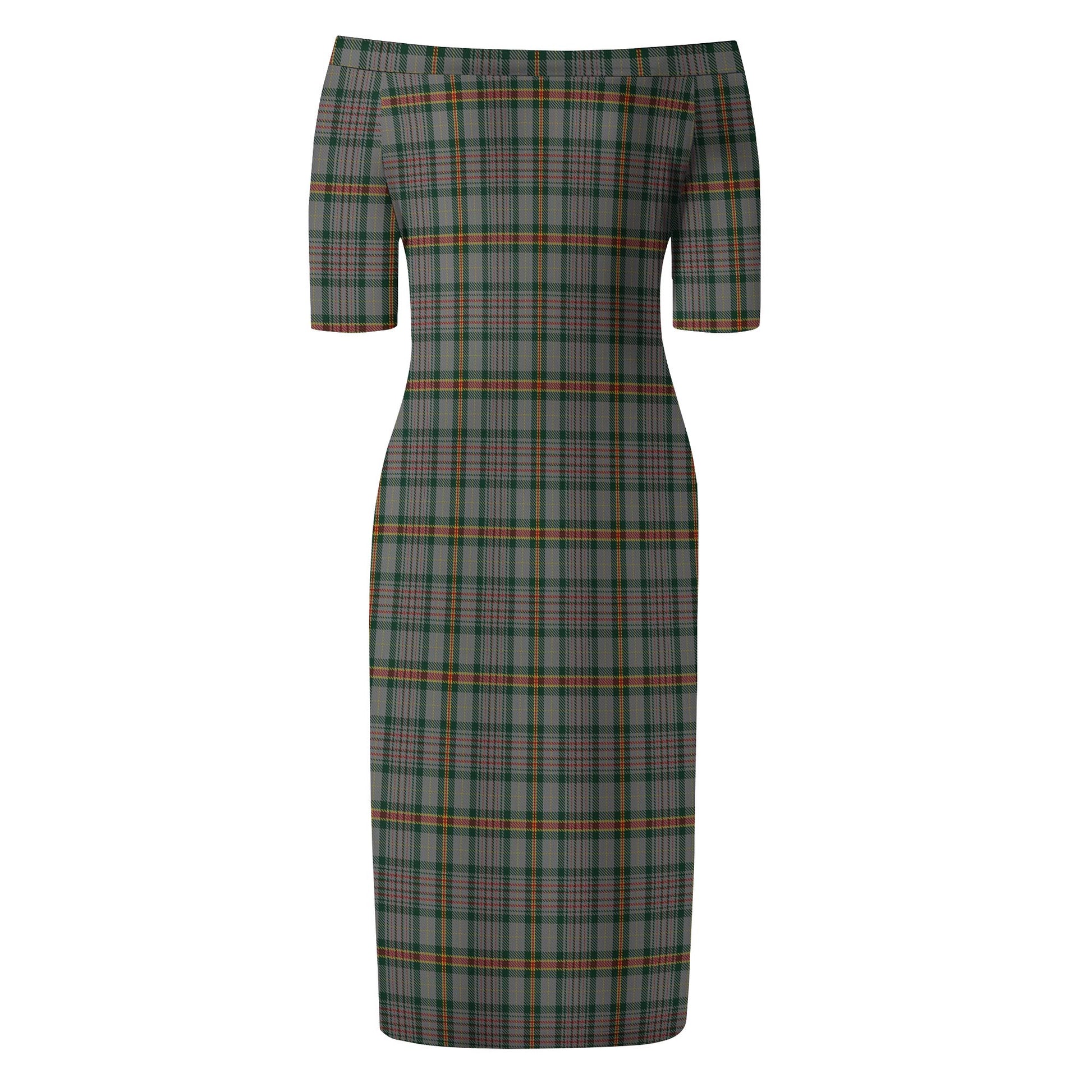 Howell of Wales Tartan Off Shoulder Lady Dress - Tartan Vibes Clothing