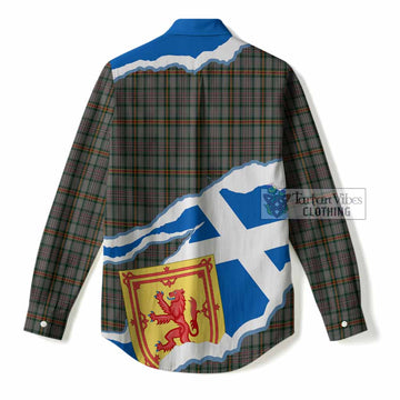Howell of Wales Scotland Football Tartan Women Casual Shirt We'll Be Coming