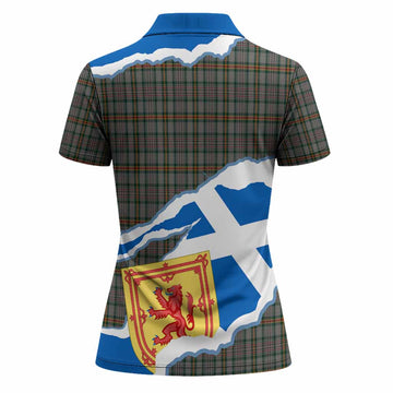 Howell of Wales Scotland Football Tartan Women Polo Shirt We'll Be Coming