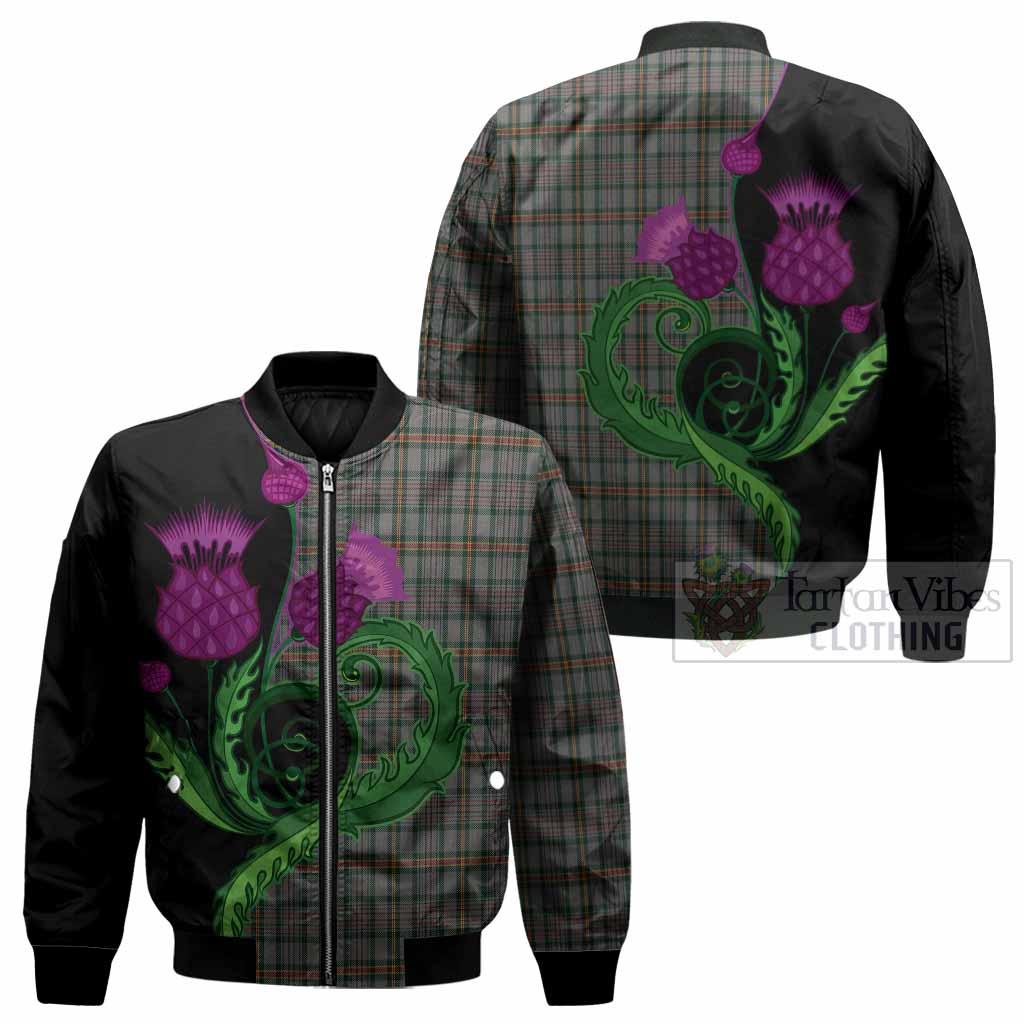 Howell of Wales Tartan Bomber Jacket Traditional Scottish Thistle