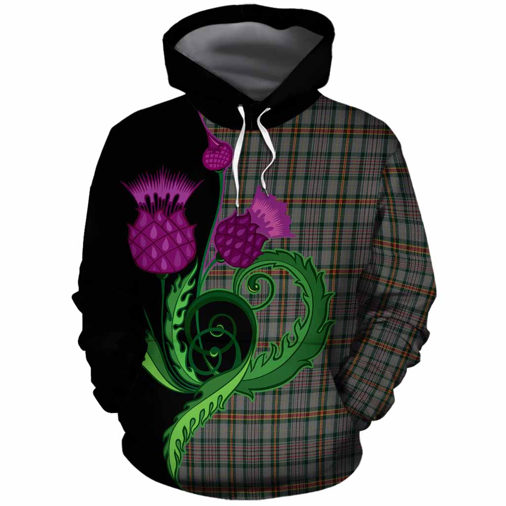 Howell of Wales Tartan Cotton Hoodie Traditional Scottish Thistle