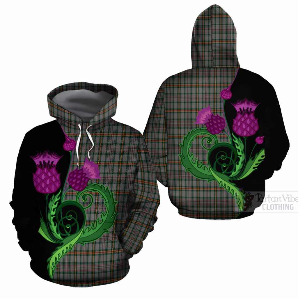 Howell of Wales Tartan Cotton Hoodie Traditional Scottish Thistle