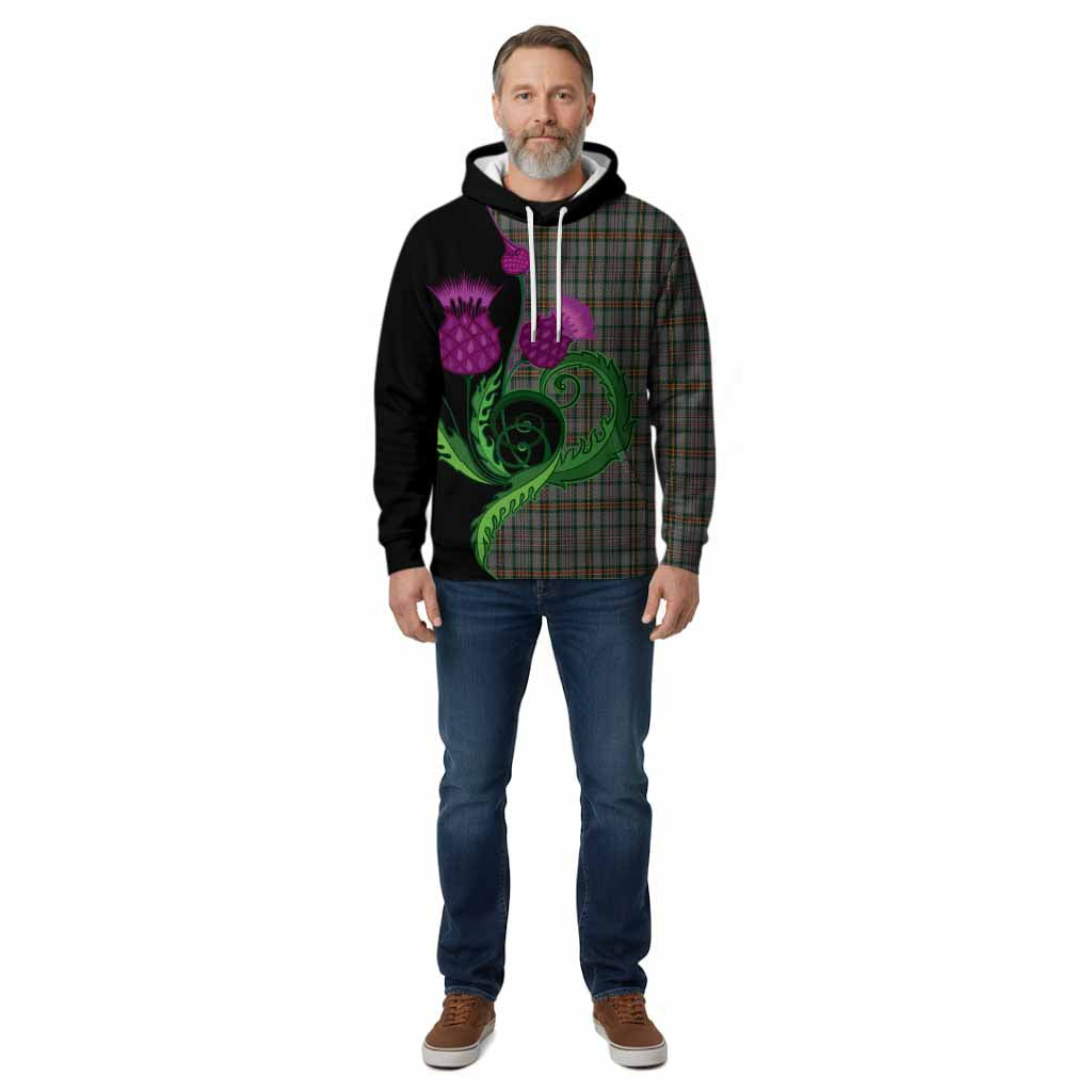 Howell of Wales Tartan Cotton Hoodie Traditional Scottish Thistle