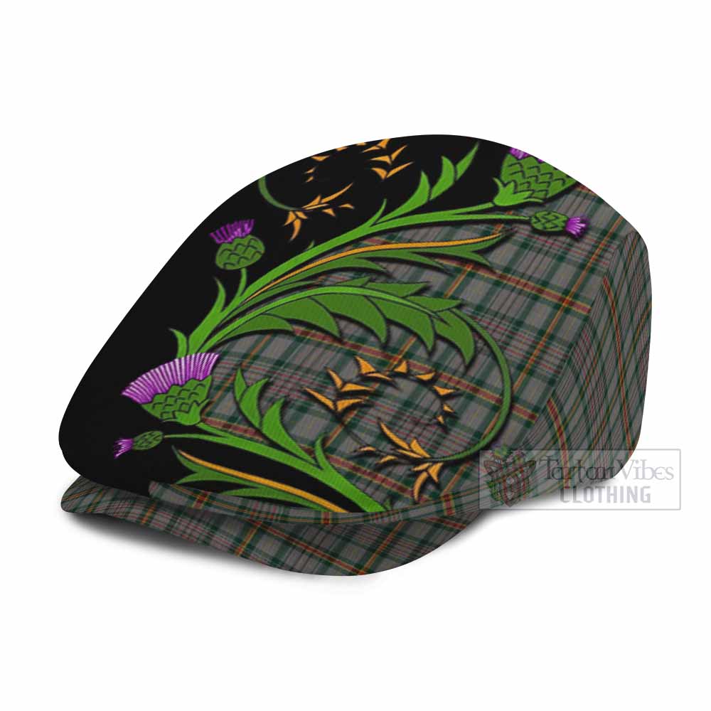 Howell of Wales Tartan Flat Cap, Jeff Cap Scottish Thistle Pride Heritage Art