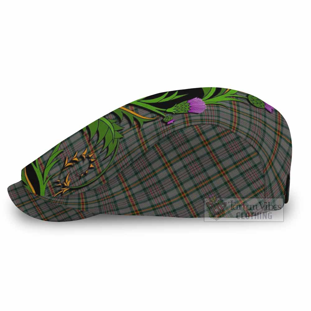 Howell of Wales Tartan Flat Cap, Jeff Cap Scottish Thistle Pride Heritage Art