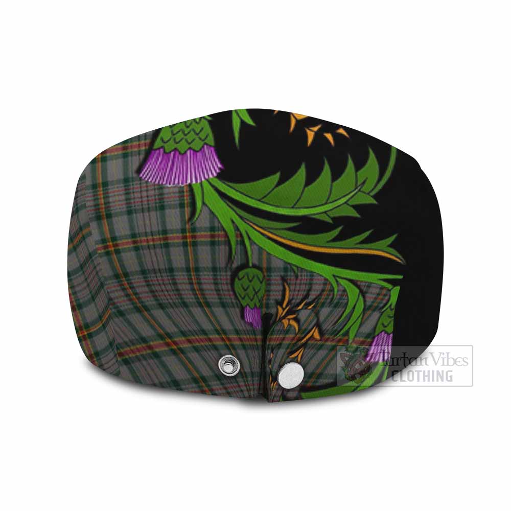 Howell of Wales Tartan Flat Cap, Jeff Cap Scottish Thistle Pride Heritage Art
