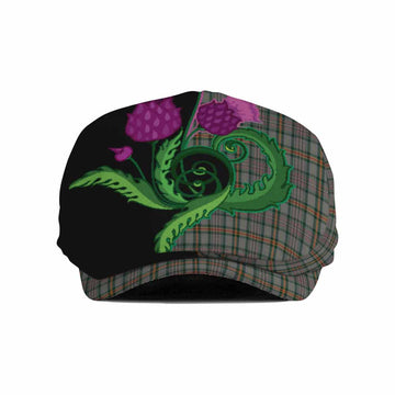 Howell of Wales Tartan Flat Cap, Jeff Cap Traditional Scottish Thistle