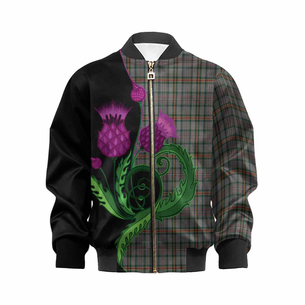 Howell of Wales Tartan Kid Bomber Jacket Traditional Scottish Thistle