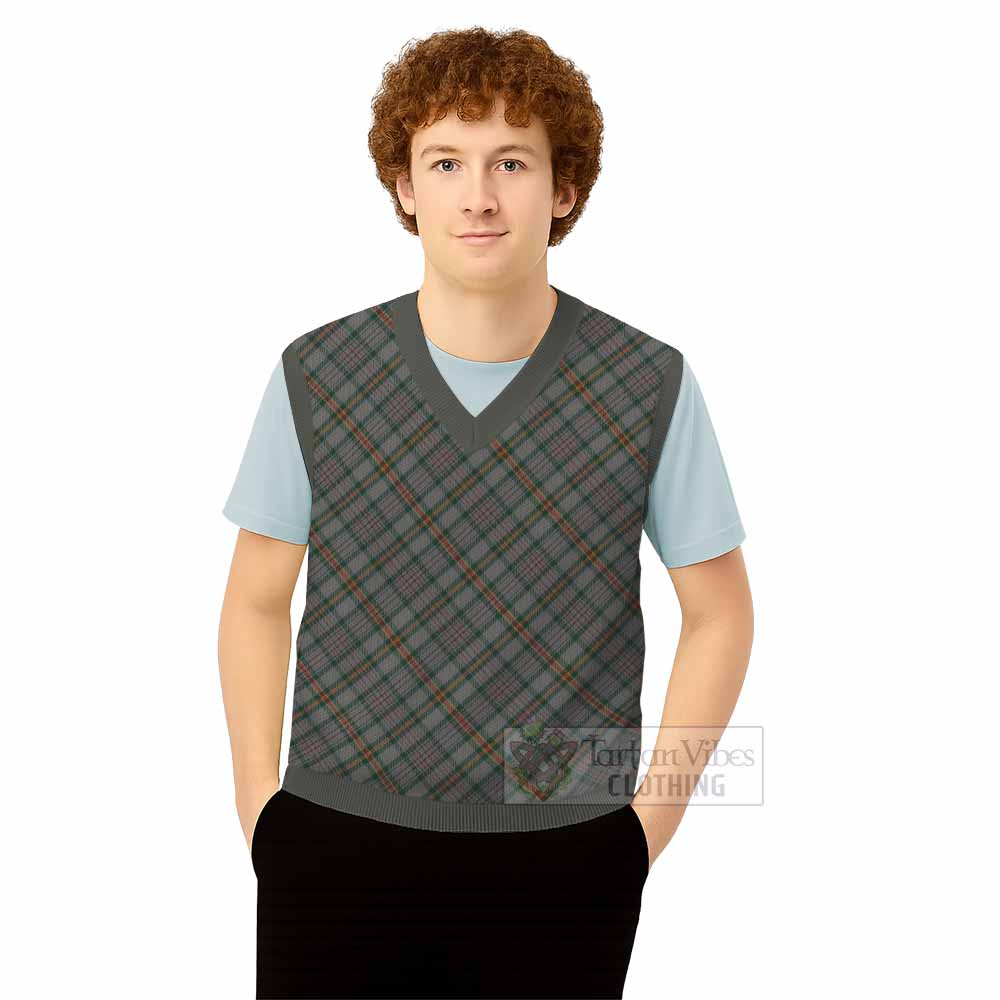 Howell of Wales Tartan  Knitted V-Neck Vest Cross Style