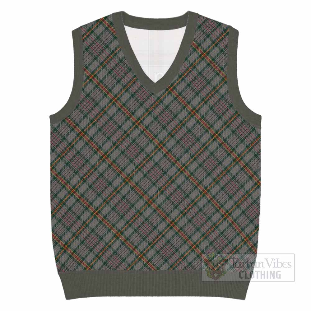 Howell of Wales Tartan  Knitted V-Neck Vest Cross Style