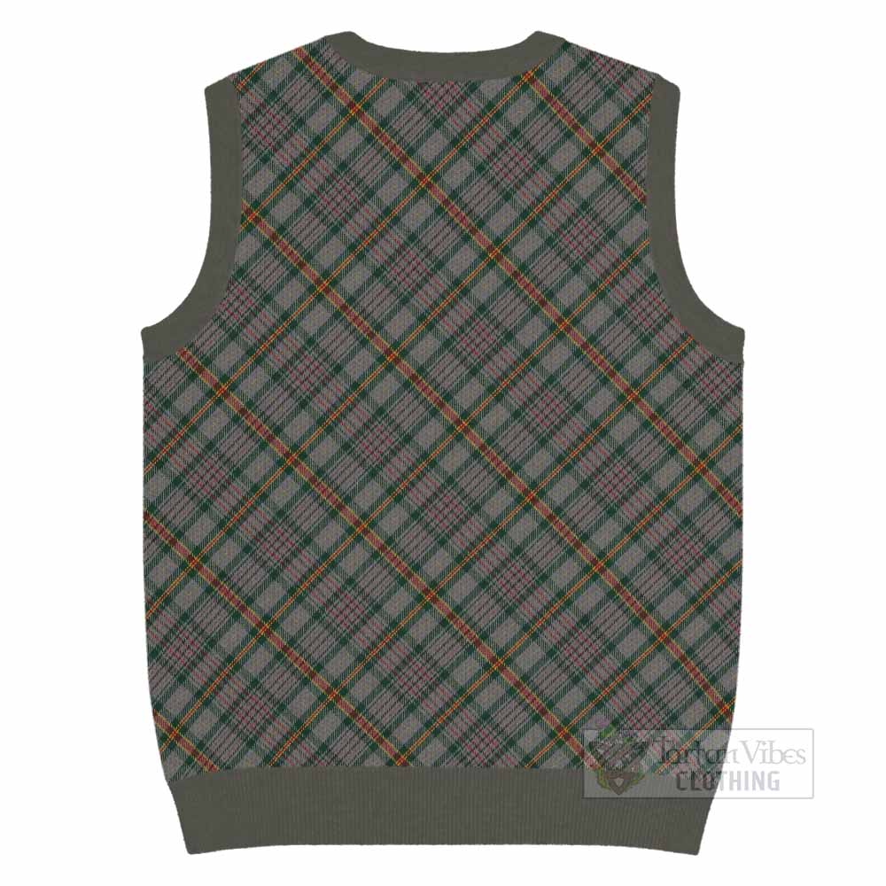 Howell of Wales Tartan  Knitted V-Neck Vest Cross Style
