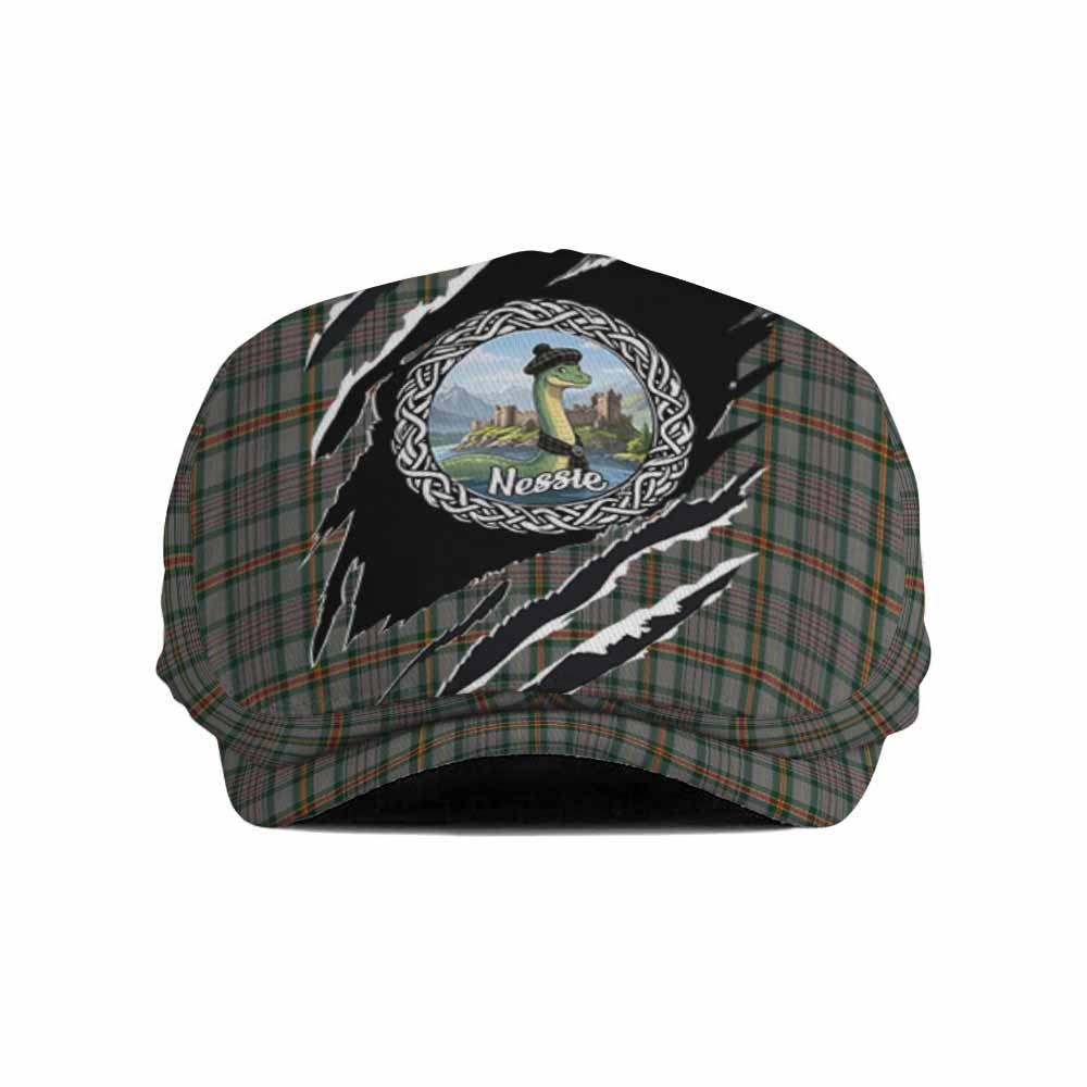 Howell of Wales Tartan Loch Ness Monster Flat Cap, Jeff Cap Celtic Knot Nessie Art
