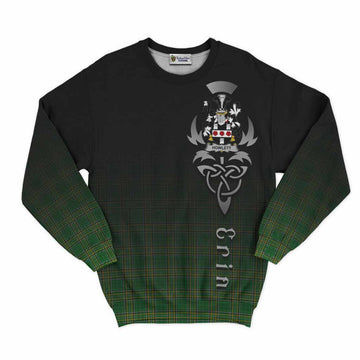 Howlett Irish Clan Sweatshirt with Coat of Arms Erin Go Bragh Celtic Inspired