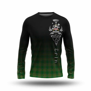 Howlett Irish Clan Long Sleeve T-Shirt with Coat of Arms Erin Go Bragh Celtic Inspired