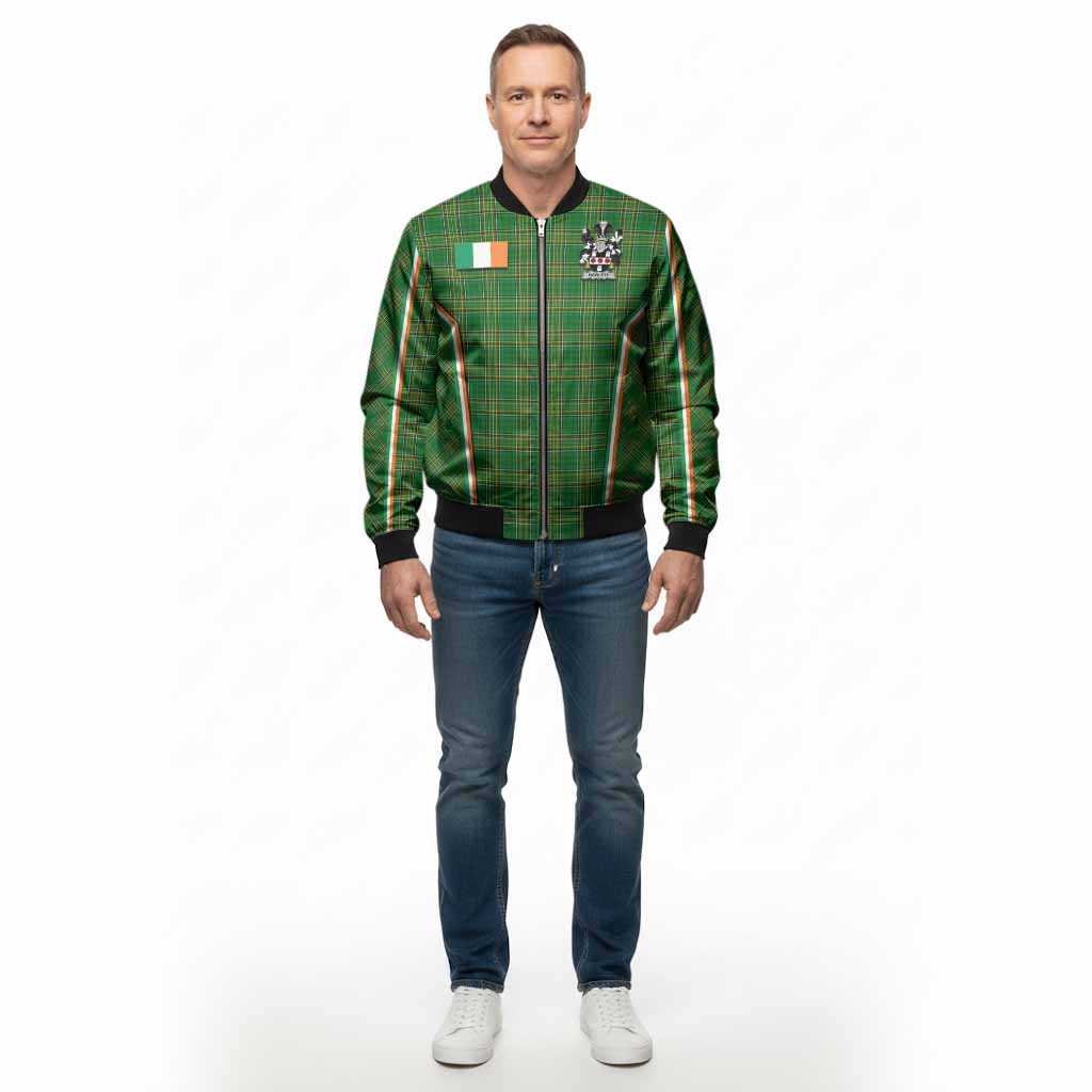 Howlett Irish Clan Coat of Arm Tartan Bomber Jacket Flag Style