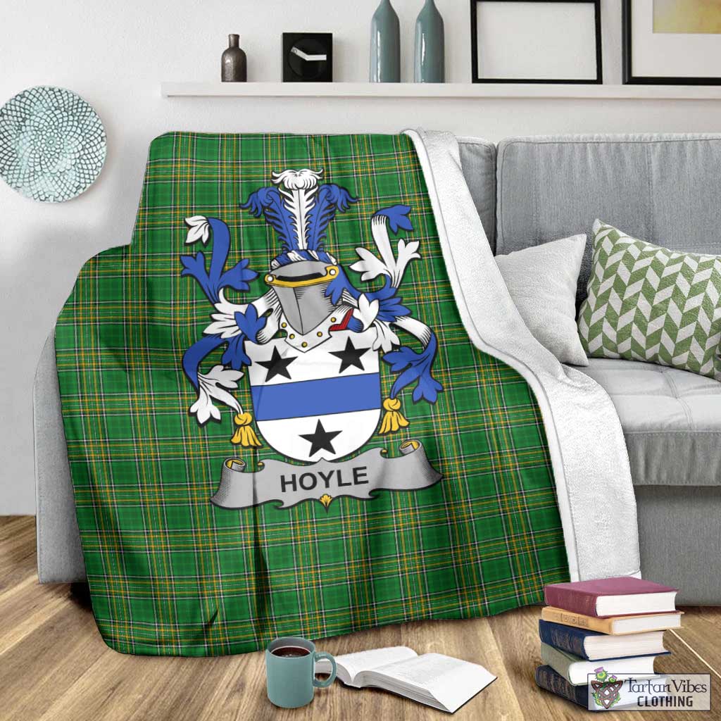 Hoyle Irish Clan Tartan Blanket with Coat of Arms - Tartan Vibes Clothing