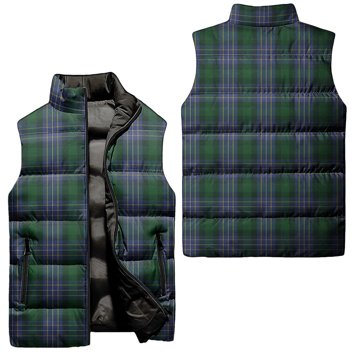 Hughes Tartan Sleeveless Puffer Jacket Unisex - Tartan Vibes Clothing